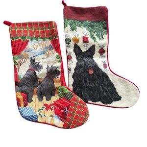 Christmas Black Scottish Terrier Christmas Stockings